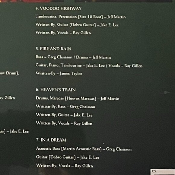 Badlands Voodoo Highway LP Colored Vinyl Import Limited Edition Jake E. Lee Ozzy - Picture 6 of 8